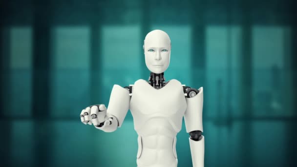 Mlp未来机器人 人工智能Cgi大数据分析和编程 机器人人3D渲染动画 — 图库视频影像