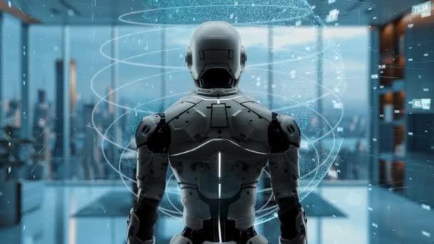 Teknik Arbete Artificiell Intelligens Algoritm För Marknadsföring Automatisering Teknisk Analys — Stockvideo