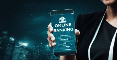 Dijital Para Teknolojisi için Çevrimiçi Bankacılık. İnternet sitesinde ve dijital ödeme servisinde para transferini gösteren grafik arayüzü. uds