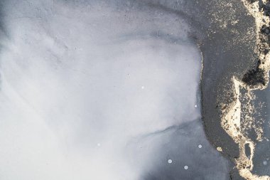 Mermer mürekkep soyut sanatının orijinal resmi. Örnek bir orjinal tablodan yüksek çözünürlüklü fotoğraf. Karargah kağıt dokusuna pürüzsüz mermer desen oluşturmak için soyut resim yapıldı.