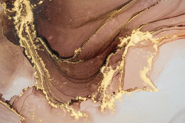 Mermer mürekkep soyut sanatının orijinal resmi. Örnek bir orjinal tablodan yüksek çözünürlüklü fotoğraf. Karargah kağıt dokusuna pürüzsüz mermer desen oluşturmak için soyut resim yapıldı.