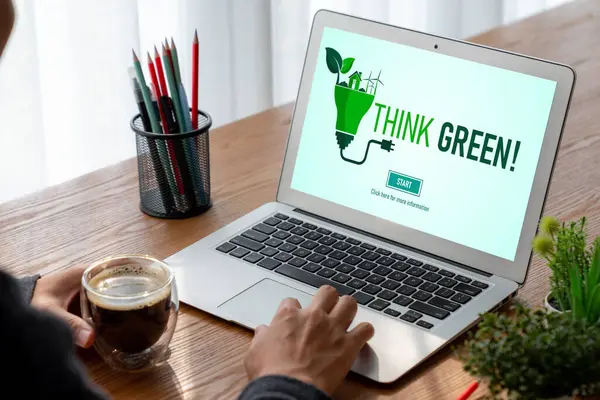 Green Business Transformation Für Modernes Corporate Business Dank Grüner Marketing — Stockfoto