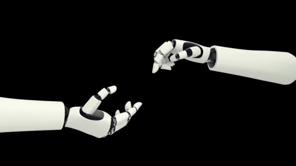 Mlp未来机器人 人工智能Cgi的黑色和绿色背景 机器人人3D渲染动画 — 图库视频影像