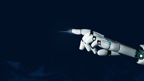 Mlp Futuristic Robot Artificial Intelligence Revolutionary Technology Development Machine Learning — Stock Video