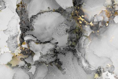 Mermer mürekkep soyut sanatının orijinal resmi. Örnek bir orjinal tablodan yüksek çözünürlüklü fotoğraf. Karargah kağıt dokusuna pürüzsüz mermer desen oluşturmak için soyut resim yapıldı.