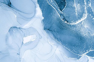 Mermer mürekkep soyut sanatının orijinal resmi. Örnek bir orjinal tablodan yüksek çözünürlüklü fotoğraf. Karargah kağıt dokusuna pürüzsüz mermer desen oluşturmak için soyut resim yapıldı.