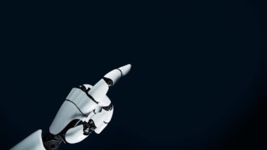 MLP Fütürist robot yapay zeka devrimci yapay zeka teknoloji geliştirme ve makine öğrenme kavramı. İnsan hayatının geleceği için küresel robot biyonik bilim araştırması. 3B görüntüleme grafiği