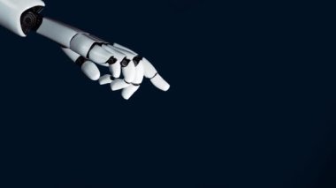 MLP Fütürist robot yapay zeka devrimci yapay zeka teknoloji geliştirme ve makine öğrenme kavramı. İnsan hayatının geleceği için küresel robot biyonik bilim araştırması. 3B görüntüleme grafiği