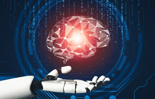 Xai Rendering Futuristic Droid Robot Technology Development Artificial Intelligence Machine — Stock Photo, Image
