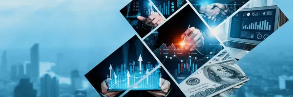 Futuristisches Business Digital Financial Data Technology Konzept Für Zukünftige Big lizenzfreie Stockfotos