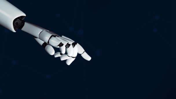 Mlp Futurystyczny Robot Sztucznej Inteligencji Rewolucyjny Rozwój Technologii Uczenia Maszynowego — Wideo stockowe
