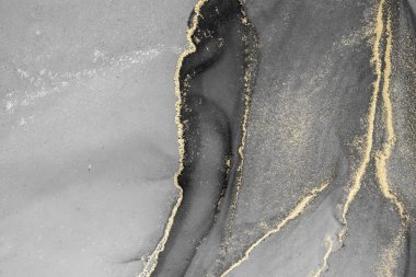 Mermer mürekkep soyut sanatının orijinal resmi. Örnek bir orjinal tablodan yüksek çözünürlüklü fotoğraf. Karargah kağıt dokusuna pürüzsüz mermer desen oluşturmak için soyut resim yapıldı.