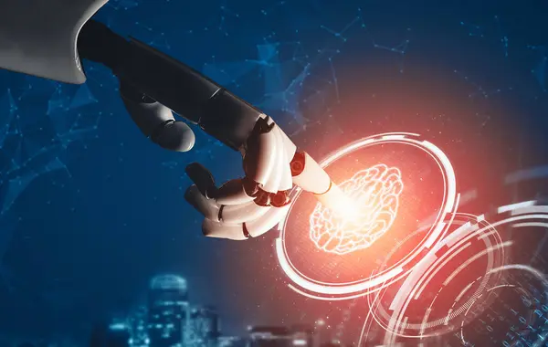 Mlb Rendering Futuristischer Droid Roboter Technologie Entwicklung Künstlicher Intelligenz Und — Stockfoto