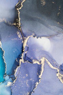 Mermer mürekkep soyut sanatının orijinal resmi. Örnek bir orjinal tablodan yüksek çözünürlüklü fotoğraf. Karargah kağıt dokusuna pürüzsüz mermer desen oluşturmak için soyut resim yapıldı.