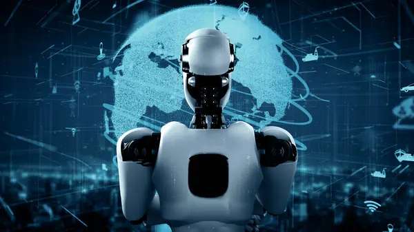 Mlp Illustration Futuristic Robot Artificial Intelligence Huminoid Transportation Analytic Technology — Stock Photo, Image