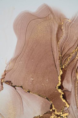 Mermer mürekkep soyut sanatının orijinal resmi. Örnek bir orjinal tablodan yüksek çözünürlüklü fotoğraf. Karargah kağıt dokusuna pürüzsüz mermer desen oluşturmak için soyut resim yapıldı.