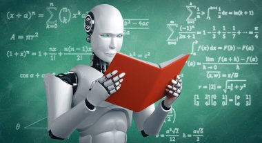 Robot insansı okuma kitabının MLP 3D çizimi ve geleceğin matematik yapay zekası, veri madenciliği ve 4. Endüstriyel Sanayi Analizi kavramında matematik veri analizlerinin çözümü