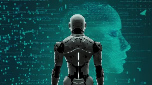 Technika Umělé Inteligence Akci Algoritmus Umělé Inteligence Pro Marketingovou Automatizaci — Stock video