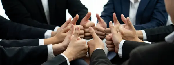 Office Worker Team Stacking Hand Together Symbolize Successful Group Business — Stock Photo, Image