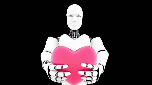 Mlp Иллюстрация Футуристический Робот Искусственный Интеллект Cgi Черном Фоне Роботизированный Лицензионные Стоковые Фото