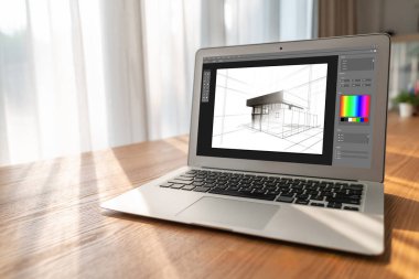 Mimari iş ve profesyonel tasarımcı için mimari tasarım modem yazılım uygulaması