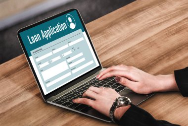 İnternet ağındaki mod dijital bilgi toplama için çevrimiçi kredi başvuru formu