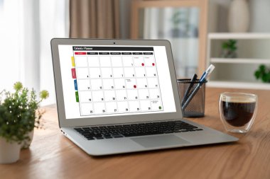 Kişisel düzenleyici ve çevrimiçi iş için mod zamanlama planlaması için bilgisayar yazılım uygulaması takvimiName