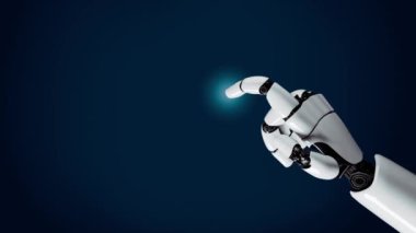 MLP Fütürist robot yapay zeka devrimci yapay zeka teknoloji geliştirme ve makine öğrenme kavramı. İnsan hayatının geleceği için küresel robot biyonik bilim araştırması. 3B görüntüleme grafiği