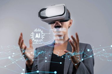 Yapay zeka mühendisliği, büyük veri ve yapay zeka makinesi kavramında yapay zeka beyin işlemcisiyle iş desteği için üretken yapay zeka kullanmayı öğrenen insan etkileşimi. Faas