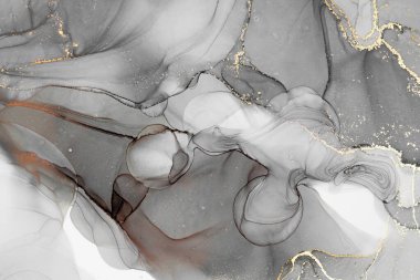 Mermer mürekkep soyut sanatının orijinal resmi. Örnek bir orjinal tablodan yüksek çözünürlüklü fotoğraf. Karargah kağıt dokusuna pürüzsüz mermer desen oluşturmak için soyut resim yapıldı.