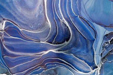 Mermer mürekkep soyut sanatının orijinal resmi. Örnek bir orjinal tablodan yüksek çözünürlüklü fotoğraf. Karargah kağıt dokusuna pürüzsüz mermer desen oluşturmak için soyut resim yapıldı.