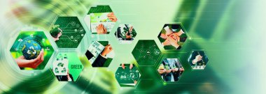 Yeşil işletme ESG yönetim aracı, gelecekteki konsept modelleme fikri biyolojik karbon atık döngüsü verileri ile uğraşırken iş, para, LCA vergisi ve kâr elde etmek amacıyla şehir yaşamının daha iyi bir günü için .