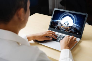 Mod uzak çalışma ve kişisel veri depolama için bulut hesaplama yazılımı