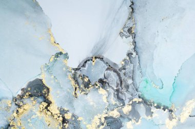 Mermer mürekkep soyut sanatının orijinal resmi. Örnek bir orjinal tablodan yüksek çözünürlüklü fotoğraf. Karargah kağıt dokusuna pürüzsüz mermer desen oluşturmak için soyut resim yapıldı.