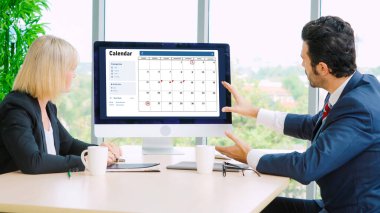 Kişisel düzenleyici ve çevrimiçi iş için mod zamanlama planlaması için bilgisayar yazılım uygulaması takvimiName