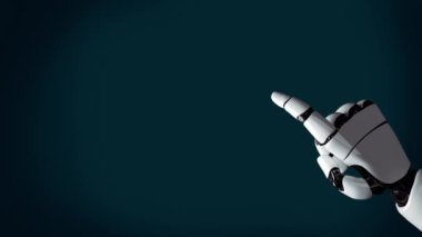 MLP Fütürist robot yapay zeka devrimci yapay zeka teknoloji geliştirme ve makine öğrenme kavramı. Gelecekteki insan hayatı için küresel robotik engelleme bilimi araştırması. 3B görüntüleme