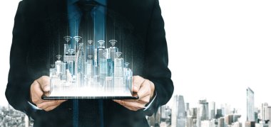 Küresel İş Büyümesi için 5G İletişim Teknolojisi Kablosuz İnternet Ağı, Sosyal Medya, Dijital E-ticaret ve Eğlence Evi Kullanımı. uds