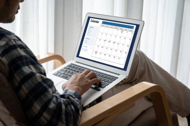 Kişisel düzenleyici ve çevrimiçi iş için mod zamanlama planlaması için bilgisayar yazılım uygulaması takvimiName