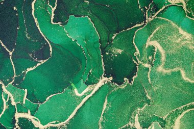 Mermer mürekkep soyut sanatının orijinal resmi. Örnek bir orjinal tablodan yüksek çözünürlüklü fotoğraf. Karargah kağıt dokusuna pürüzsüz mermer desen oluşturmak için soyut resim yapıldı.