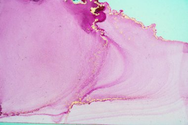 Mermer mürekkep soyut sanatının orijinal resmi. Örnek bir orjinal tablodan yüksek çözünürlüklü fotoğraf. Karargah kağıt dokusuna pürüzsüz mermer desen oluşturmak için soyut resim yapıldı.