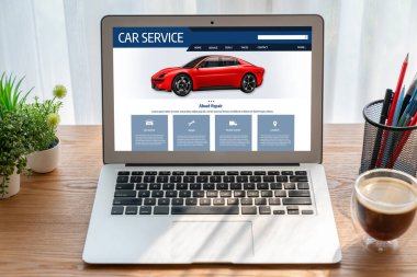 Car service website for online booking repair automobile garage technology snugly