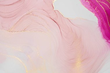 Mermer mürekkep soyut sanatının orijinal resmi. Örnek bir orjinal tablodan yüksek çözünürlüklü fotoğraf. Karargah kağıt dokusuna pürüzsüz mermer desen oluşturmak için soyut resim yapıldı.