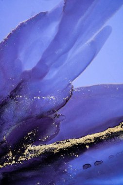 Mermer mürekkep soyut sanatının orijinal resmi. Örnek bir orjinal tablodan yüksek çözünürlüklü fotoğraf. Karargah kağıt dokusuna pürüzsüz mermer desen oluşturmak için soyut resim yapıldı.