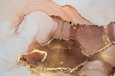 Mermer mürekkep soyut sanatının orijinal resmi. Örnek bir orjinal tablodan yüksek çözünürlüklü fotoğraf. Karargah kağıt dokusuna pürüzsüz mermer desen oluşturmak için soyut resim yapıldı.