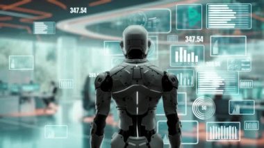 LISP ile geleceğin robot mühendisliği yapay zeka çözümleri. Robot otomasyonu pazarlama, LLM teknik analizi ve siber iletişim için stratejik bir algoritma. 3D illüstrasyon Yapay Zeka