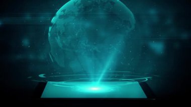 MLP Fütürist Robot Yapay Zeka, yapay zeka, yapay zeka, teknoloji geliştirme ve makine öğrenme kavramlarını aydınlatıyor. İnsan hayatının geleceği için küresel robot biyonik bilim araştırması. 3B görüntüleme grafiği.