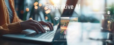 Yapay zeka mühendisliği, büyük veri ve yapay zeka makinesi kavramında yapay zeka beyin işlemcisiyle iş desteği için üretken yapay zeka kullanmayı öğrenen insan etkileşimi. EIDE