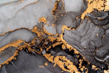 Mermer mürekkep soyut sanatının orijinal resmi. Örnek bir orjinal tablodan yüksek çözünürlüklü fotoğraf. Karargah kağıt dokusuna pürüzsüz mermer desen oluşturmak için soyut resim yapıldı.