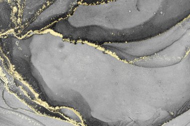 Mermer mürekkep soyut sanatının orijinal resmi. Örnek bir orjinal tablodan yüksek çözünürlüklü fotoğraf. Karargah kağıt dokusuna pürüzsüz mermer desen oluşturmak için soyut resim yapıldı.