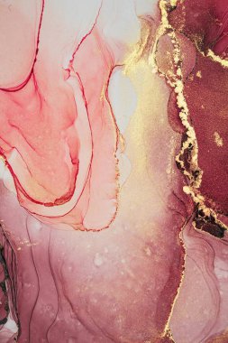 Mermer mürekkep soyut sanatının orijinal resmi. Örnek bir orjinal tablodan yüksek çözünürlüklü fotoğraf. Karargah kağıt dokusuna pürüzsüz mermer desen oluşturmak için soyut resim yapıldı.